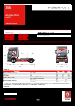 Tahače Renault PREMIUM 460.19 4X2 LD T TRUCK RACING