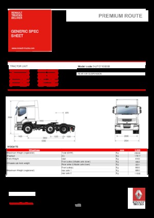 Tahače Renault PREMIUM 460.26 6X2 TML