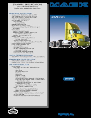 Tahače Mack VISION CA65 Conventional CXN603 AC-460P ASET 6x4