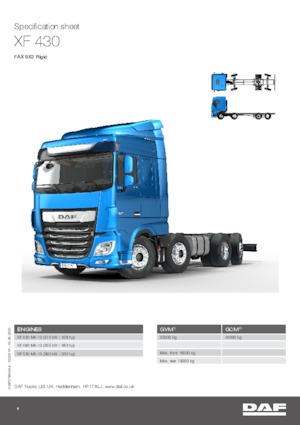 Tuhé podvozky DAF XF 430 FAX