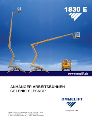 Autoplošiny s kloubovým výložníkem OMMELIFT 1830 EX