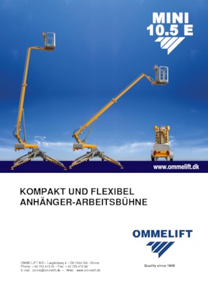 Autoplošiny s kloubovým výložníkem OMMELIFT Mini 10.5 E