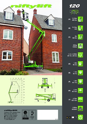 Autoplošiny s kloubovým výložníkem Niftylift Nifty 120M