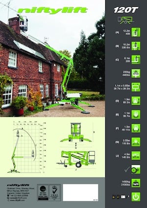 Autoplošiny s kloubovým výložníkem Niftylift NL 120 T