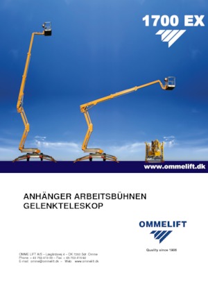 Autoplošiny s kloubovým výložníkem OMMELIFT 1700 EX