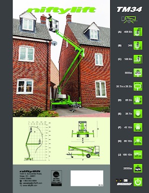 Autoplošiny s kloubovým výložníkem Niftylift TM34