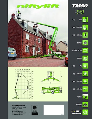 Autoplošiny s kloubovým výložníkem Niftylift TM50