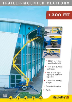 Autoplošiny s kloubovým výložníkem Haulotte 1300 RT