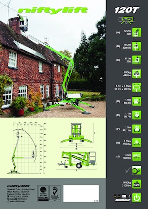 Autoplošiny s kloubovým výložníkem Niftylift Nifty 120T