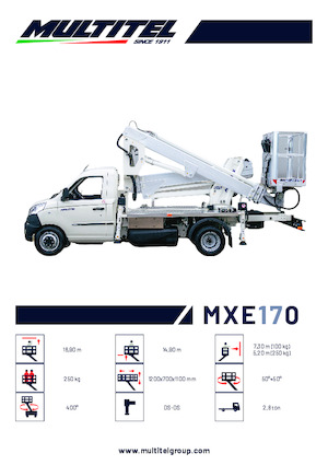 Přívěsné kloubové pracovní plošiny Multitel MXE 170