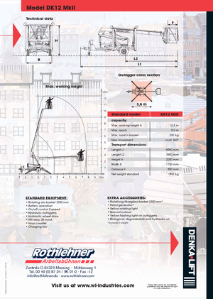 Autoplošiny s kloubovým výložníkem Denka-Lift - Rothlehner DK 12 MK II
