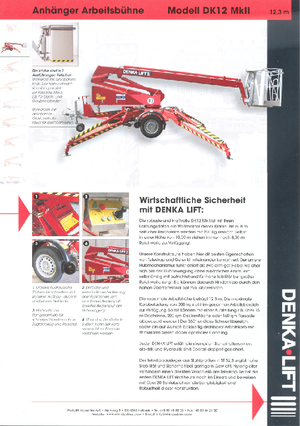 Autoplošiny s kloubovým výložníkem Denka-Lift - Rothlehner DK 12 MK II