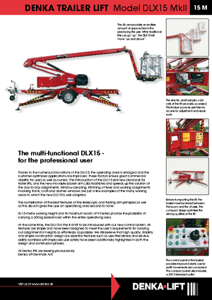 Autoplošiny s kloubovým výložníkem Denka-Lift - Rothlehner DLX 15
