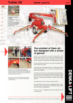 Přívěsné kloubové pracovní plošiny Denka-Lift - Rothlehner Junior 12