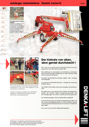 Přívěsné kloubové pracovní plošiny Denka-Lift - Rothlehner Junior 12