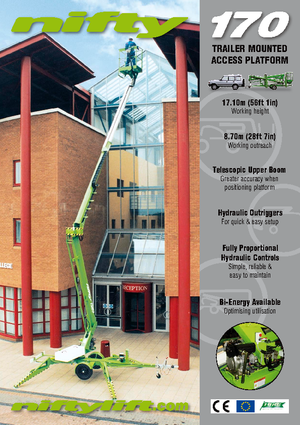 Autoplošiny s kloubovým výložníkem Niftylift NL 170