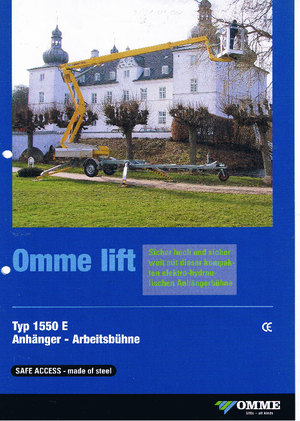 Autoplošiny s kloubovým výložníkem OMMELIFT Omme 1550 EZX