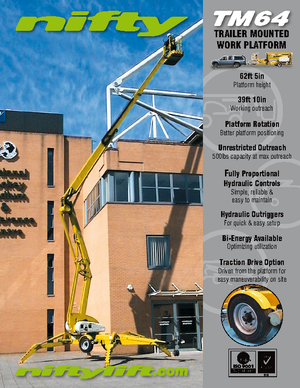 Autoplošiny s kloubovým výložníkem Niftylift TM 64