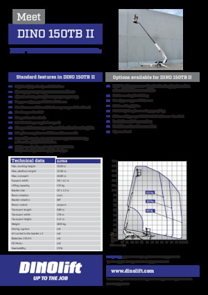 Přívěsné teleskopické pracovní plošiny Dino Lift Dino 150TB II