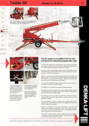 Přívěsné teleskopické pracovní plošiny Denka-Lift - Rothlehner DL 18 