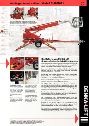 Přívěsné teleskopické pracovní plošiny Denka-Lift - Rothlehner DL 18 