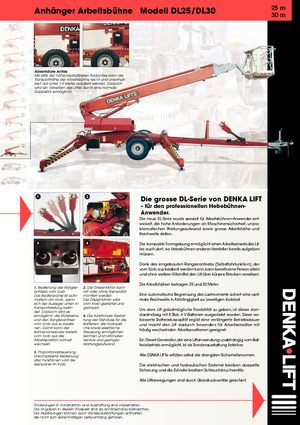 Přívěsné teleskopické pracovní plošiny Denka-Lift - Rothlehner DL 25 