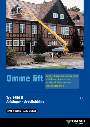 Přívěsné teleskopické pracovní plošiny OMMELIFT Omme 1650EB
