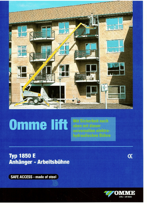 Přívěsné teleskopické pracovní plošiny OMMELIFT Omme 1850EB