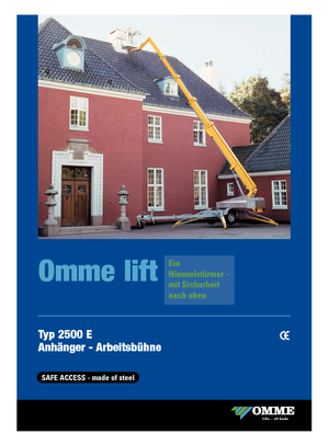 Přívěsné teleskopické pracovní plošiny OMMELIFT Omme 2500EBB