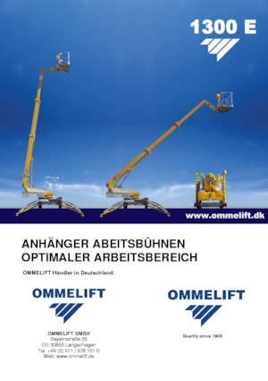 Přívěsné teleskopické pracovní plošiny OMMELIFT 1300 E