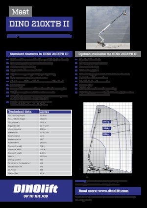 Autoplošiny s kloubovým výložníkem Dino Lift Dino 210XTB II