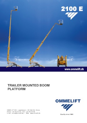 Přívěsné teleskopické pracovní plošiny OMMELIFT Omme 2100EB