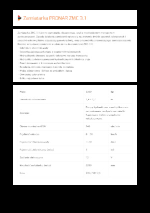 Tažené zametače Pronar ZMC 3.1