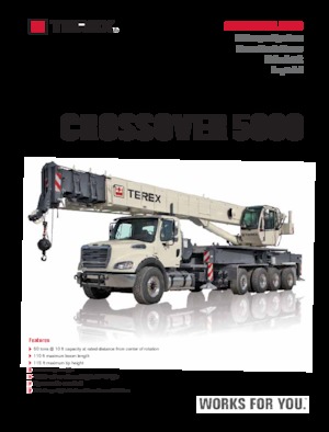 Autojeřáby TEREX CRANES Crossover 5000