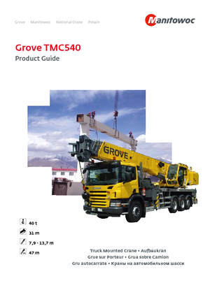 Autojeřáby Grove TMC540
