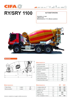 Autodomíchávače CIFA RY 1100