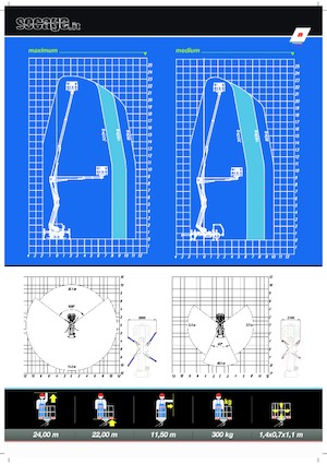 Přívěsné kloubové pracovní plošiny Socage DA 424 forSte