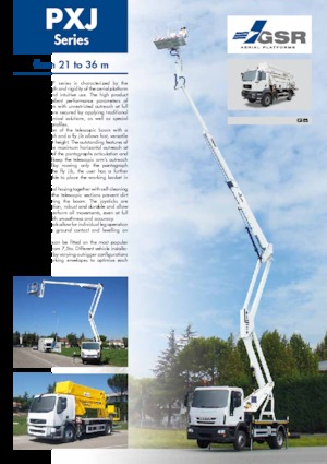 Přívěsné kloubové pracovní plošiny GSR E360PXJ 