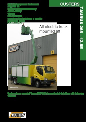 Přívěsné kloubové pracovní plošiny Custers Taurus 265-12,5E