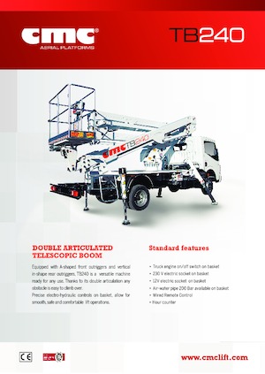 Přívěsné kloubové pracovní plošiny CMC TB240