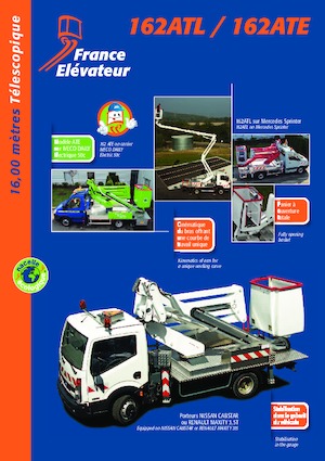 Autoplošiny s teleskopickým výložníkem France Elévateur 162ATL