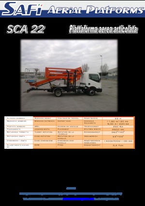 Autoplošiny s kloubovým výložníkem Safi SCA 22 