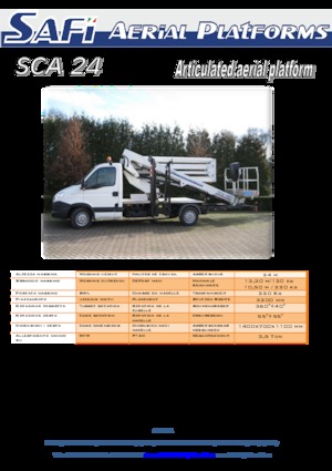 Autoplošiny s kloubovým výložníkem Safi SCA 24 HE 