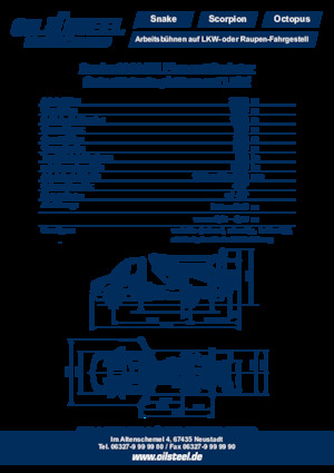 Přívěsné kloubové pracovní plošiny Oil & Steel Snake 2010H Plus