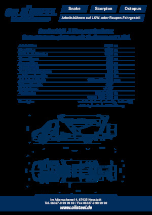 Přívěsné kloubové pracovní plošiny Oil & Steel Snake 2111 J Plus