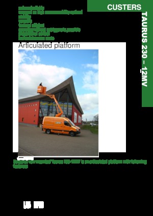 Přívěsné kloubové pracovní plošiny Custers Taurus 230- 12MV