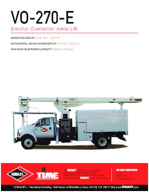 Přívěsné kloubové pracovní plošiny Versalift VO-270-REV