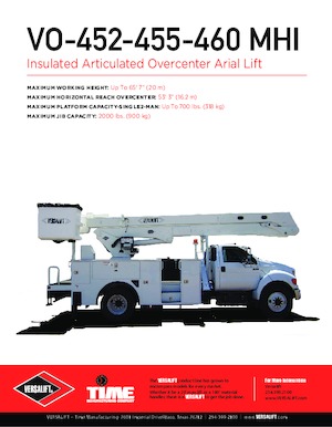 Přívěsné kloubové pracovní plošiny Versalift VO-455-MHI