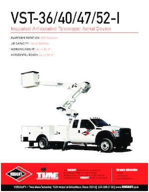 Přívěsné kloubové pracovní plošiny Versalift VST-36-I