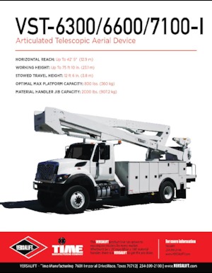 Přívěsné kloubové pracovní plošiny Versalift VST-6600-I